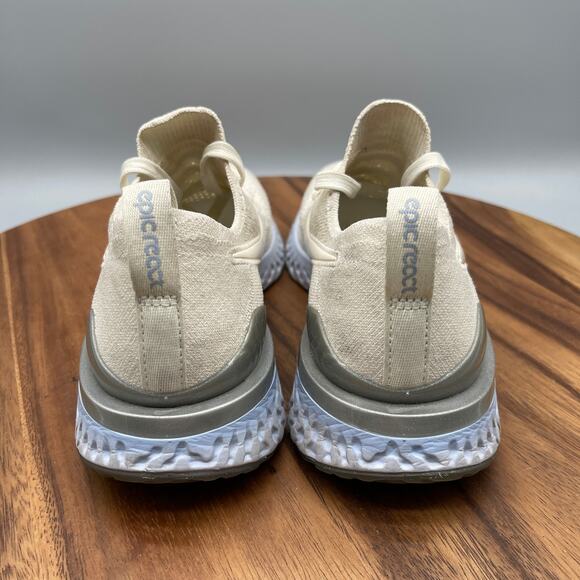 Nike Epic React Flyknit 2 Sail Shoes Womens 5.5 White Running Comfort Walking - Picture 4 of 7